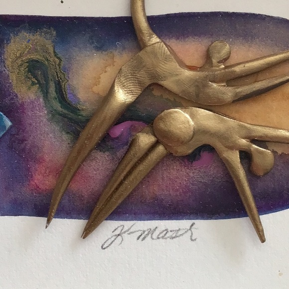 The Spirit of Two signed mixed media original art - Picture 7 of 8